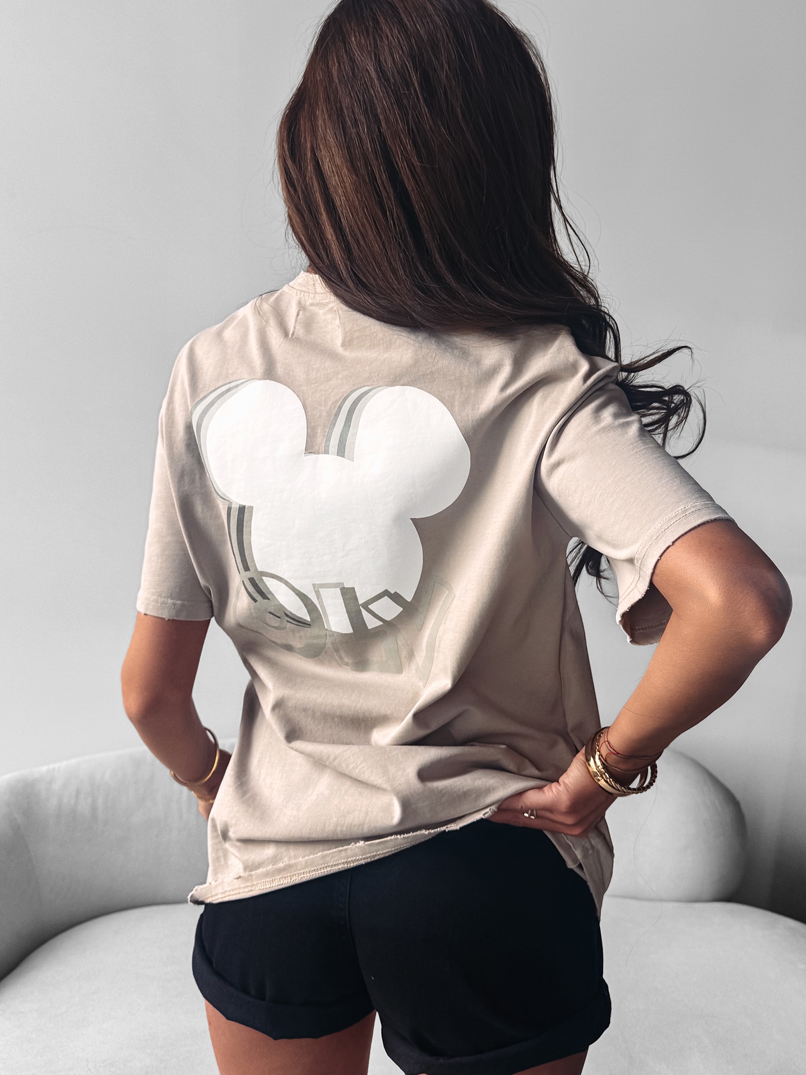T-shirt Mickey Mouse BESCO OLAVOGA beżowy T-shirt Mickey Mouse BESCO OLAVOGA beżowy