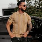 Koszulka polo męska REER OLAVOGA beżowa