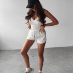 Spodenki damskie dresowe COASTAL OLAVOGA szare