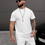 Komplet męski z tłoczonym logo XAER OLAVOGA ecru