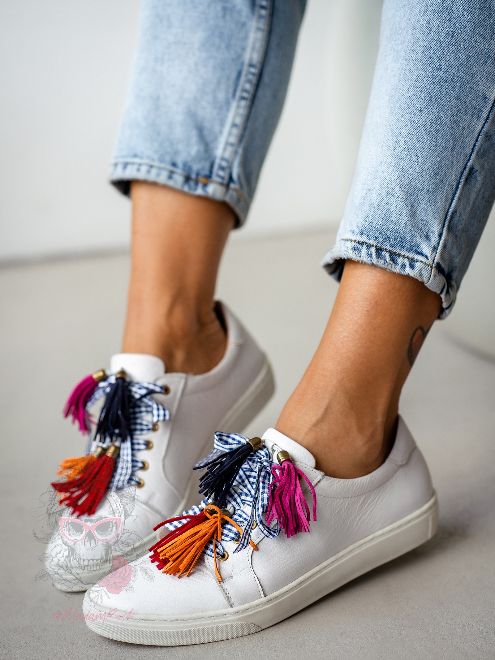 Trampki skórzane Madam Tinto białe