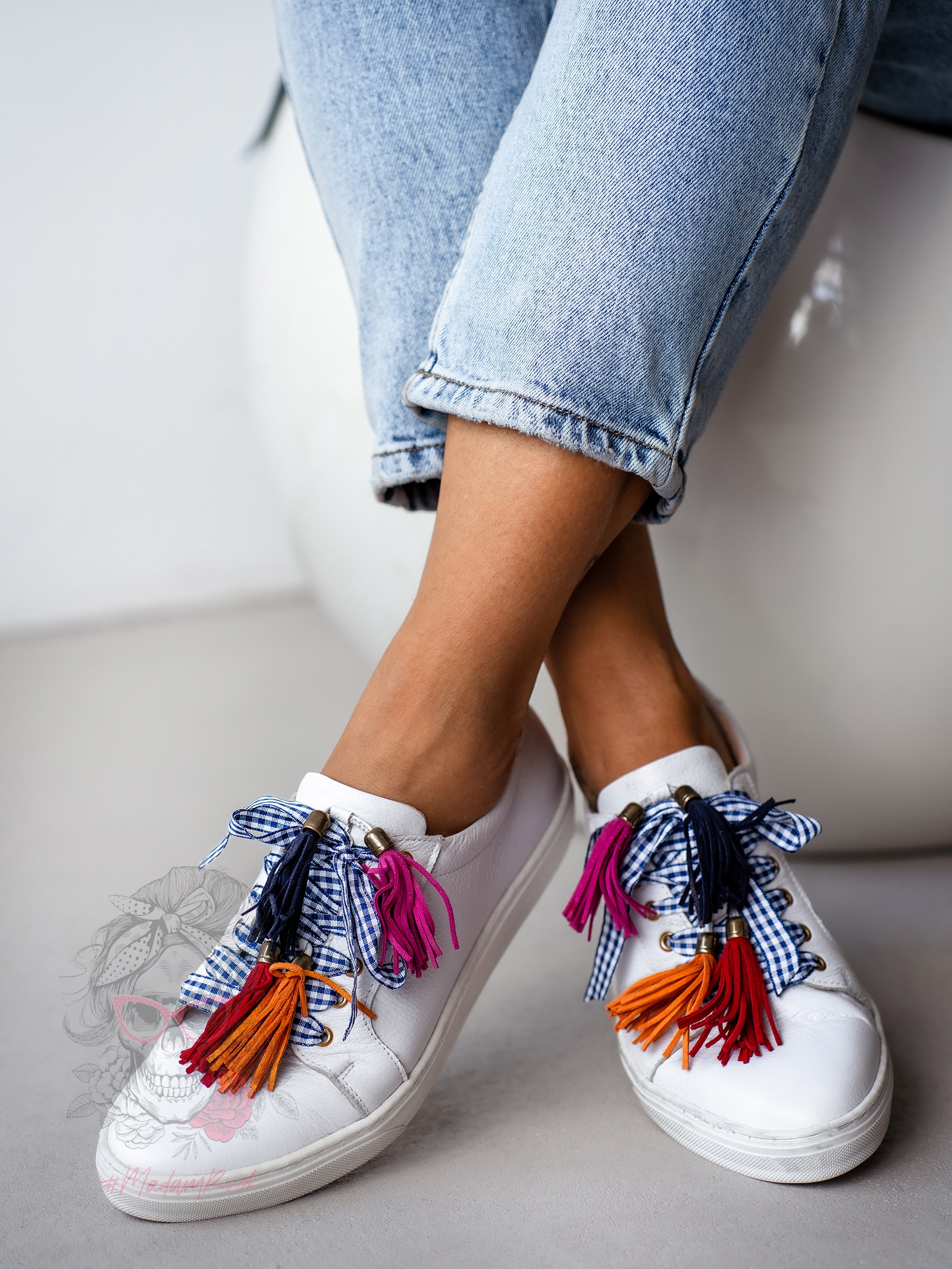 Trampki skórzane Madam Tinto białe Trampki skórzane Madam Tinto białe