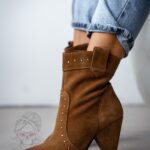 Botki zamszowe Madam Tuttos karmelowe