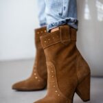 Botki zamszowe Madam Tuttos karmelowe