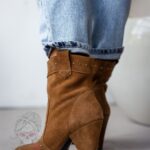 Botki zamszowe Madam Tuttos karmelowe