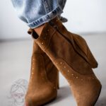 Botki zamszowe Madam Tuttos karmelowe