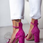 Sandały na słupku Madam Maroko fuksja