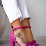 Sandały na słupku Madam Maroko fuksja