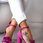 Sandały na słupku Madam Maroko fuksja