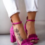 Sandały na słupku Madam Maroko fuksja