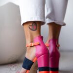 Sandały na słupku Madam Gasi pomarańczowe