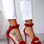 Sandały na szpilce Madam Dance czerwone