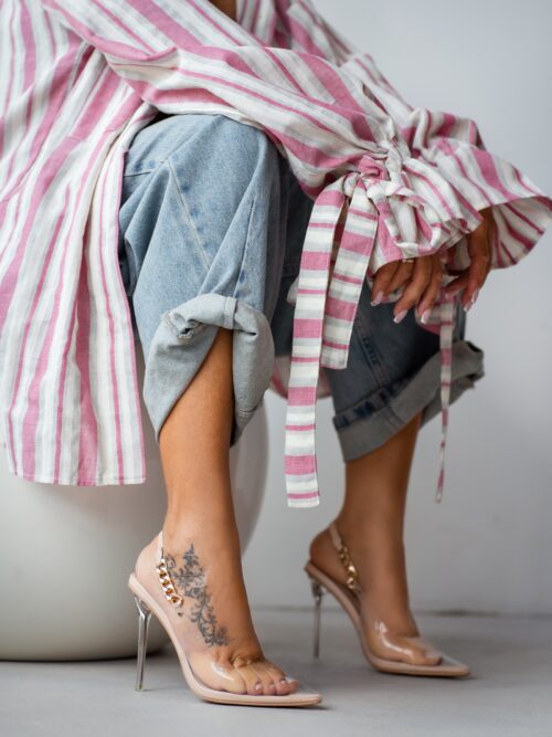 Czółenka transparentne Rock Ecler II nude