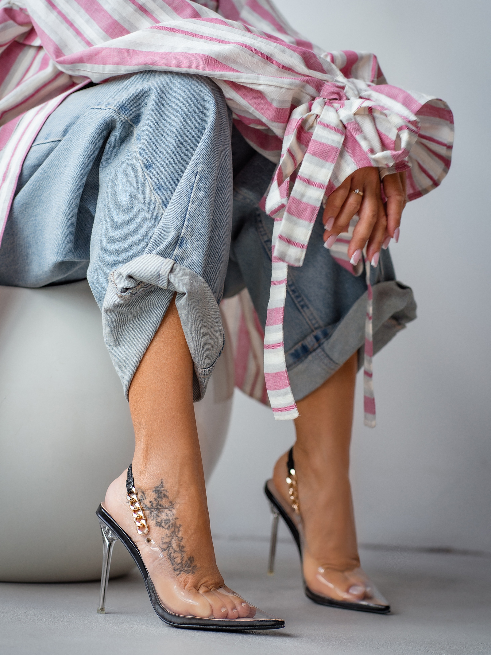 Czółenka transparentne Rock Ecler II czarne