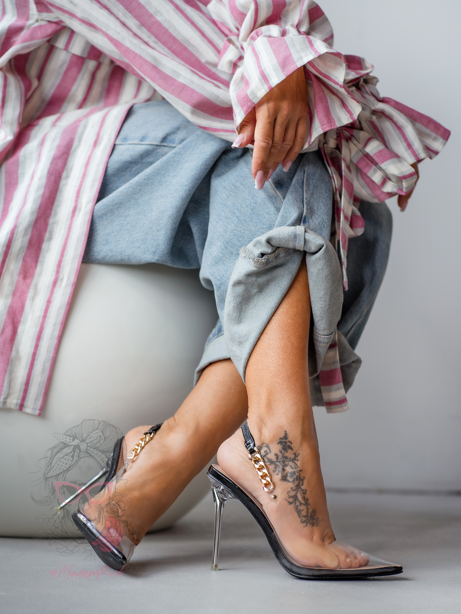 Czółenka transparentne Rock Ecler II czarne