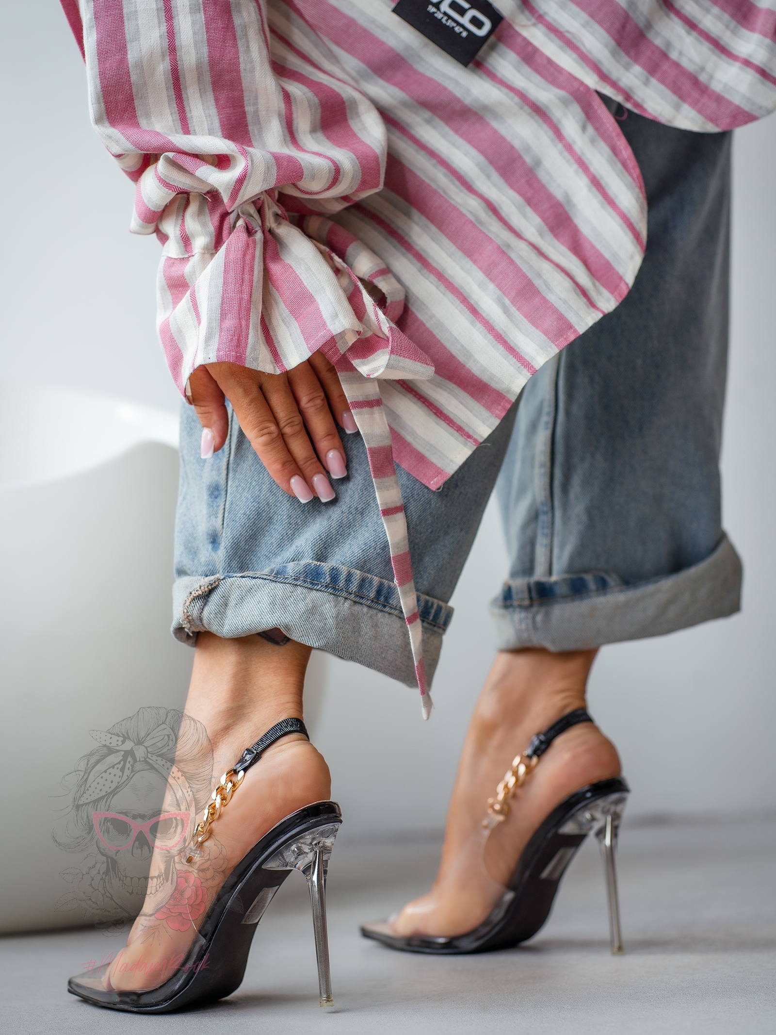 Czółenka transparentne Rock Ecler II czarne