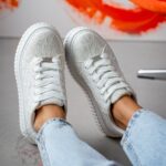 Buty sportowe na platformie Madam Amona białe