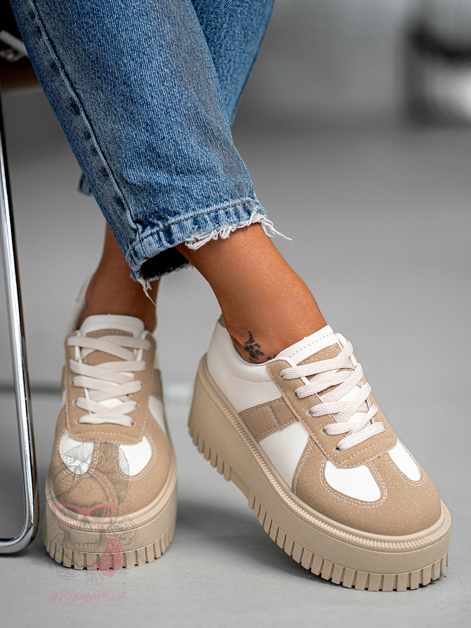 Buty sportowe Madam Krit karmelowe