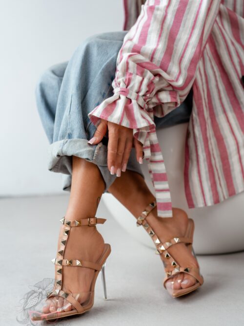 Czółenka transparentne Rock Jolly nude