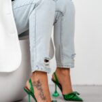 Czółenka transparentne Madam Slammer zielone