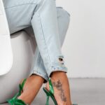 Czółenka transparentne Madam Slammer zielone