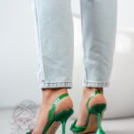 Czółenka transparentne Madam Slammer zielone