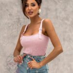 Body elastyczne Stripo pudrowe