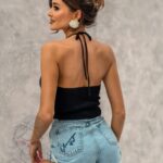 Top sweterkowy Meza czarny