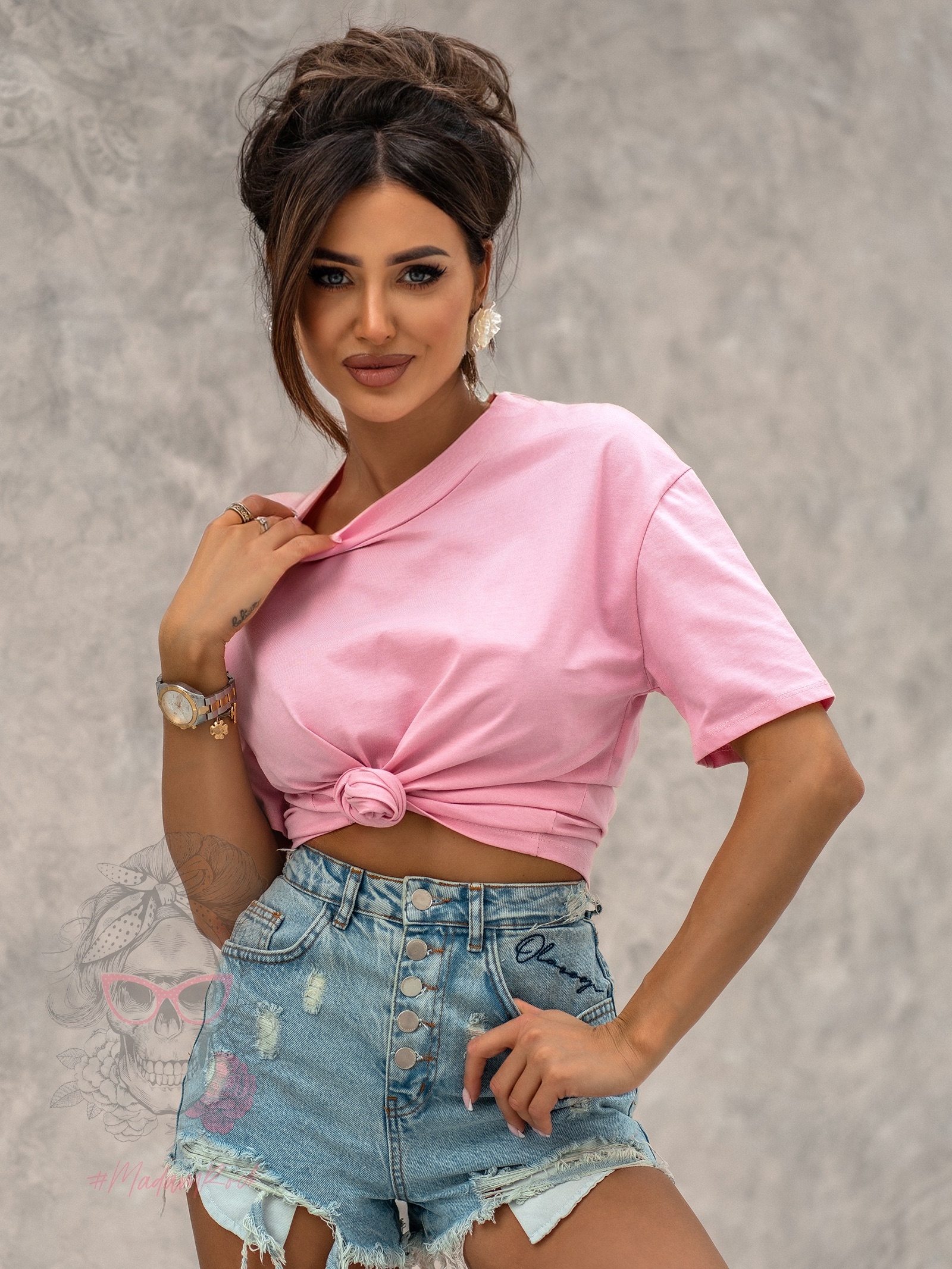 T-shirt klasyczny Magenta pudrowy T-shirt klasyczny Magenta pudrowy