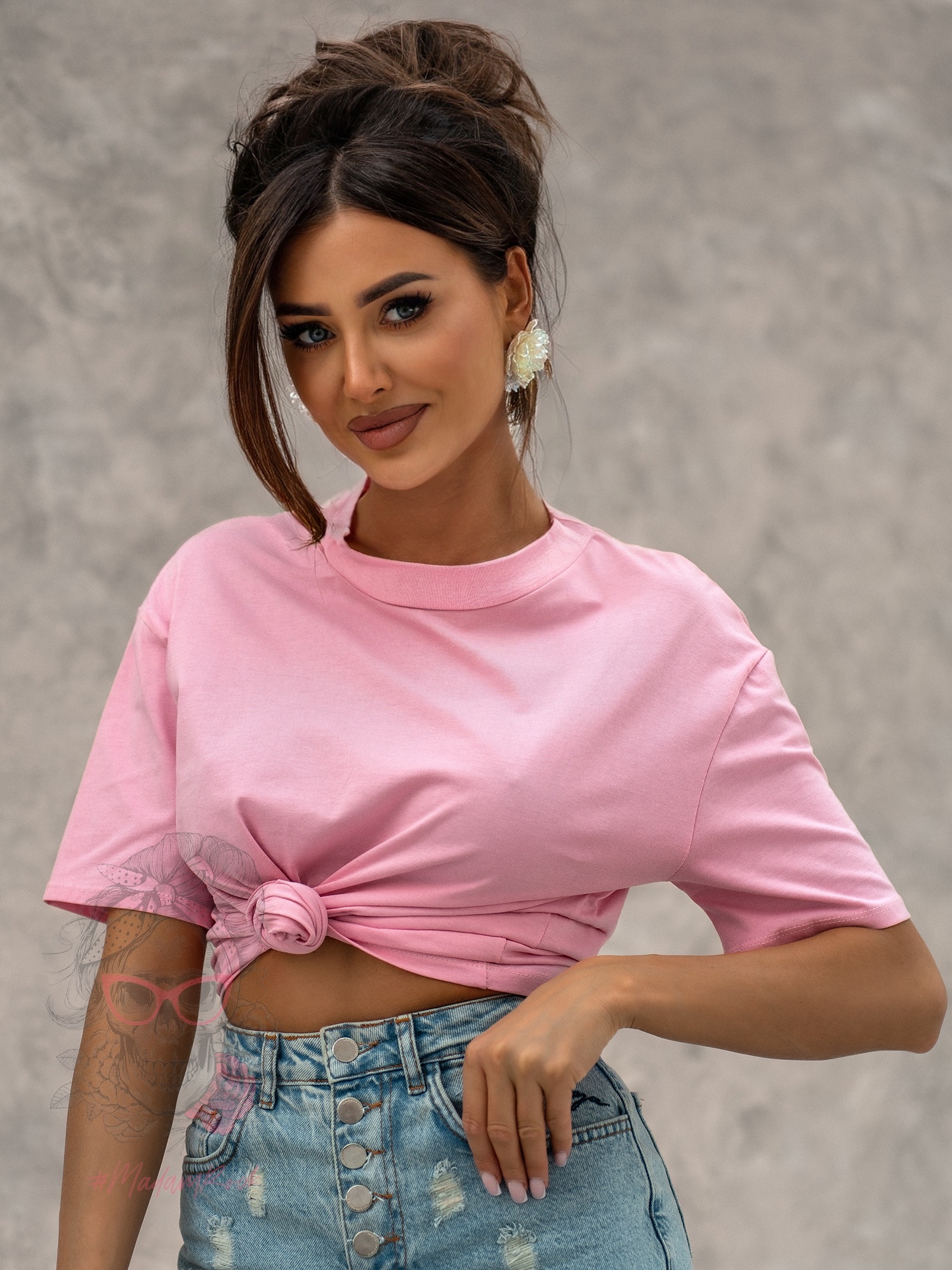 T-shirt klasyczny Magenta pudrowy T-shirt klasyczny Magenta pudrowy