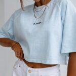 T-shirt bawełniany logowany VIROTO OLAVOGA niebieski