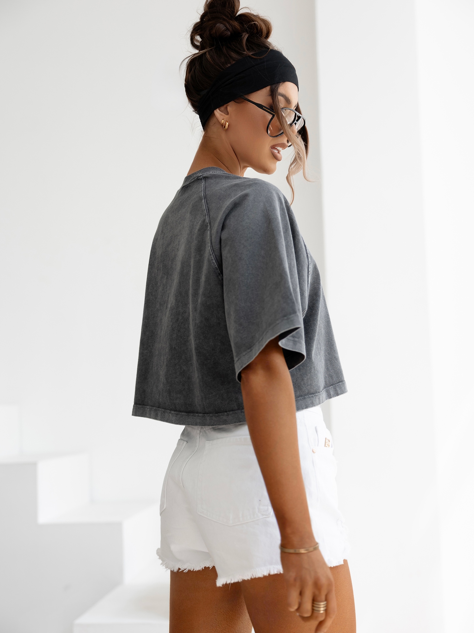 T-shirt bawełniany logowany VIROTO OLAVOGA c.szary T-shirt bawełniany logowany VIROTO OLAVOGA c.szary