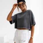 T-shirt bawełniany logowany VIROTO OLAVOGA c.szary