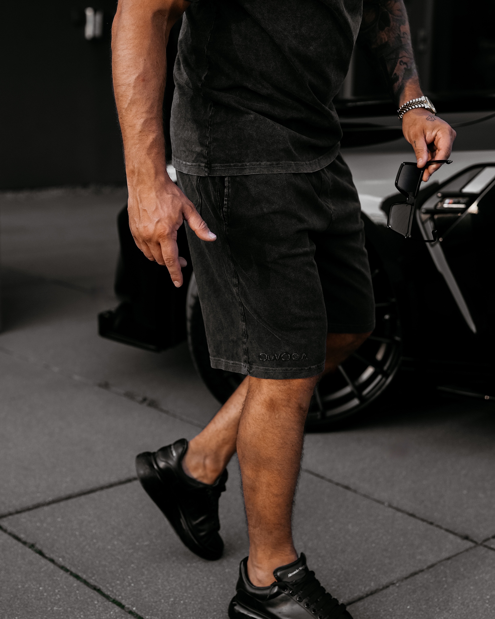 Spodenki dresowe męskie MION OLAVOGA czarne Spodenki dresowe męskie MION OLAVOGA czarne