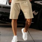 Spodenki dresowe męskie MION OLAVOGA beżowe