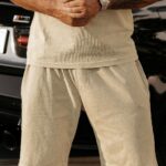 Spodenki dresowe męskie MION OLAVOGA beżowe