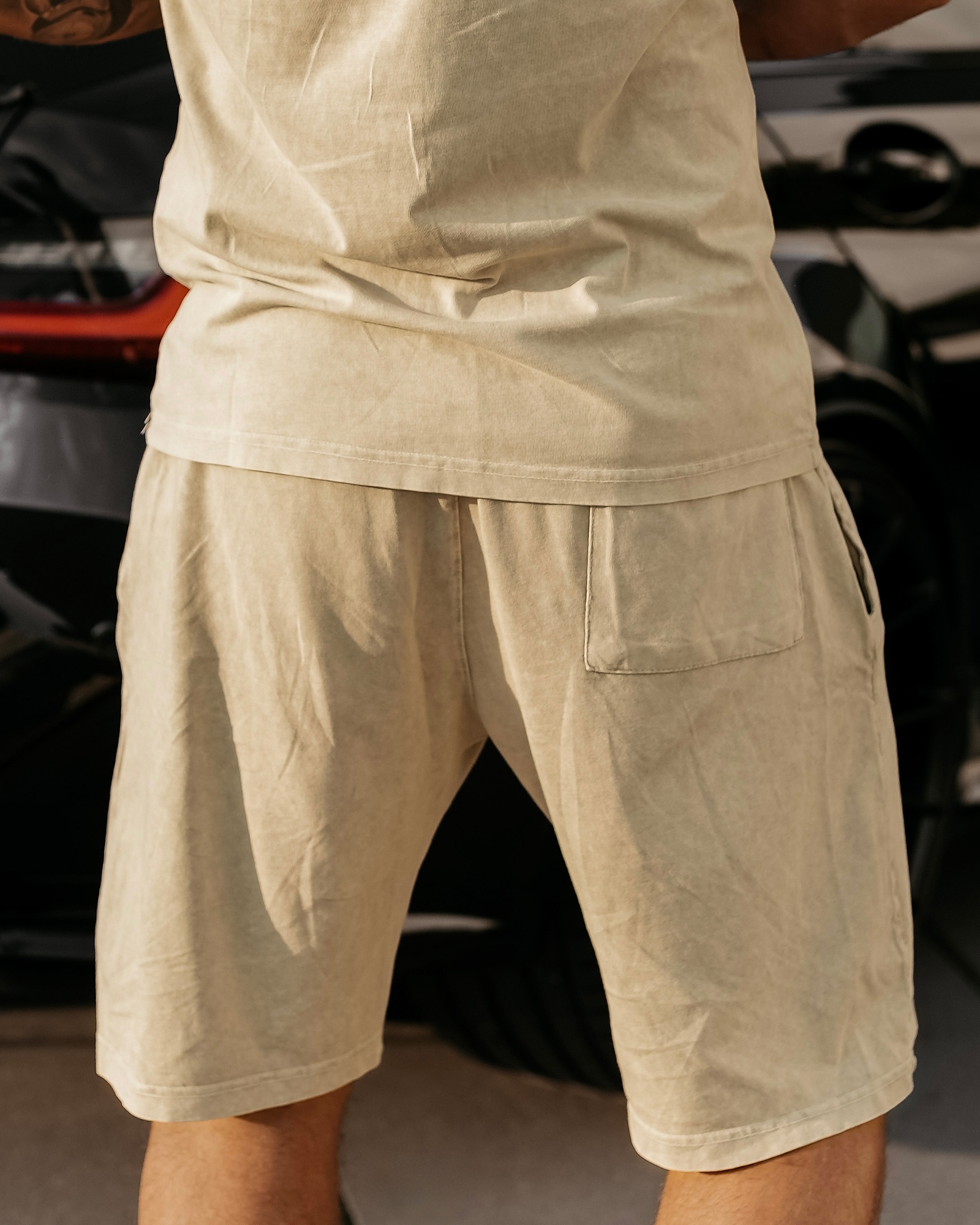 Spodenki dresowe męskie MION OLAVOGA beżowe