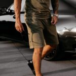 Spodenki dresowe męskie MION OLAVOGA khaki