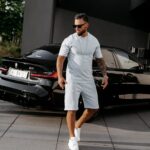 Spodenki dresowe męskie MION OLAVOGA niebieskie