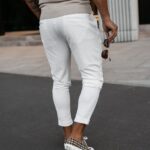 Spodnie eleganckie męskie regulowane ARIALIERY OLAVOGA ecru