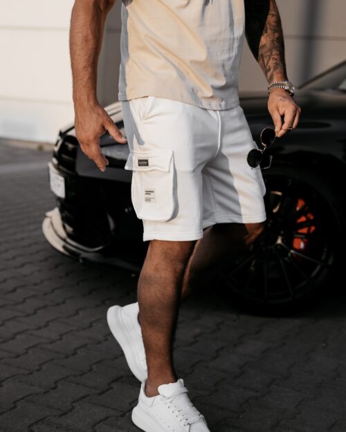 Spodenki męskie cargo TAFA OLAVOGA ecru