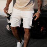 Spodenki męskie cargo TAFA OLAVOGA ecru