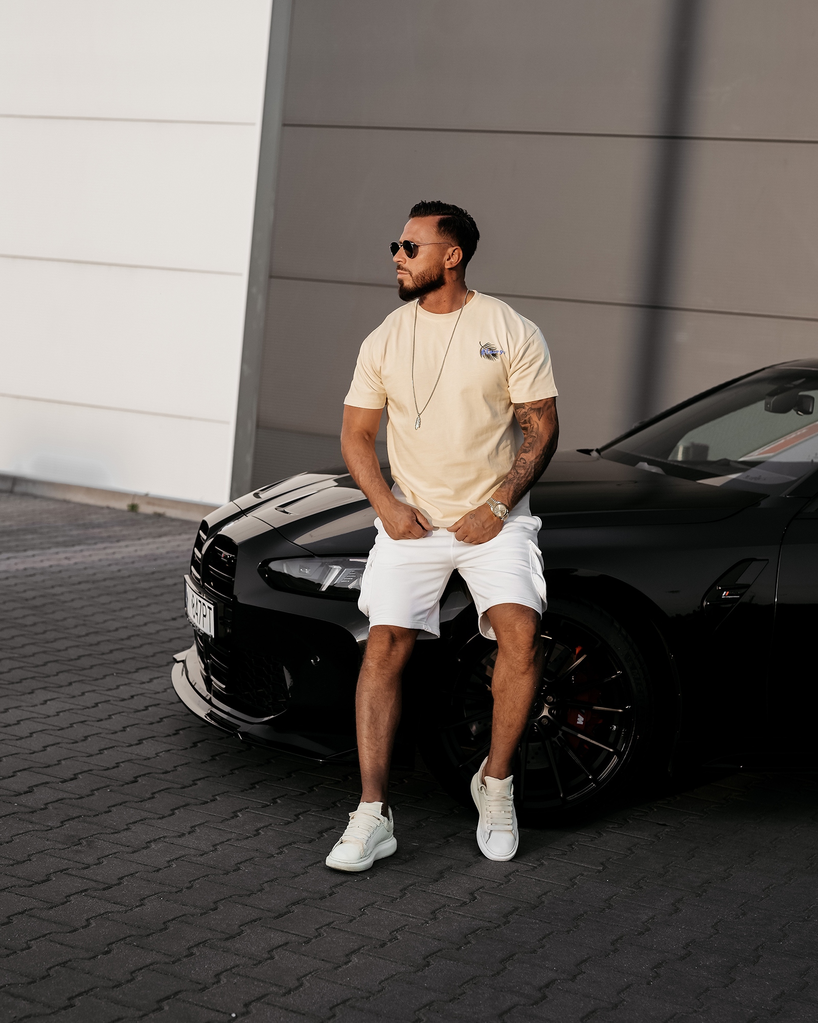 Spodenki męskie cargo TAFA OLAVOGA ecru