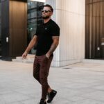 Spodnie eleganckie męskie regulowane ARIALIERY OLAVOGA brązowe