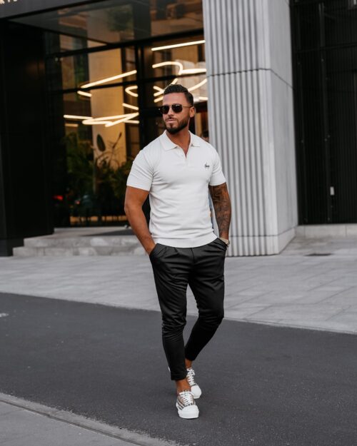 Spodnie eleganckie męskie regulowane ARIALIERY OLAVOGA czarne