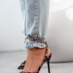 Czółenka satynowe Madam Taille panterka