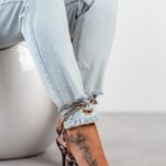 Czółenka satynowe Madam Taille panterka