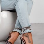 Czółenka satynowe Madam Taille panterka