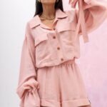 Komplet bawełniany MC Summer Kisses II pudrowy