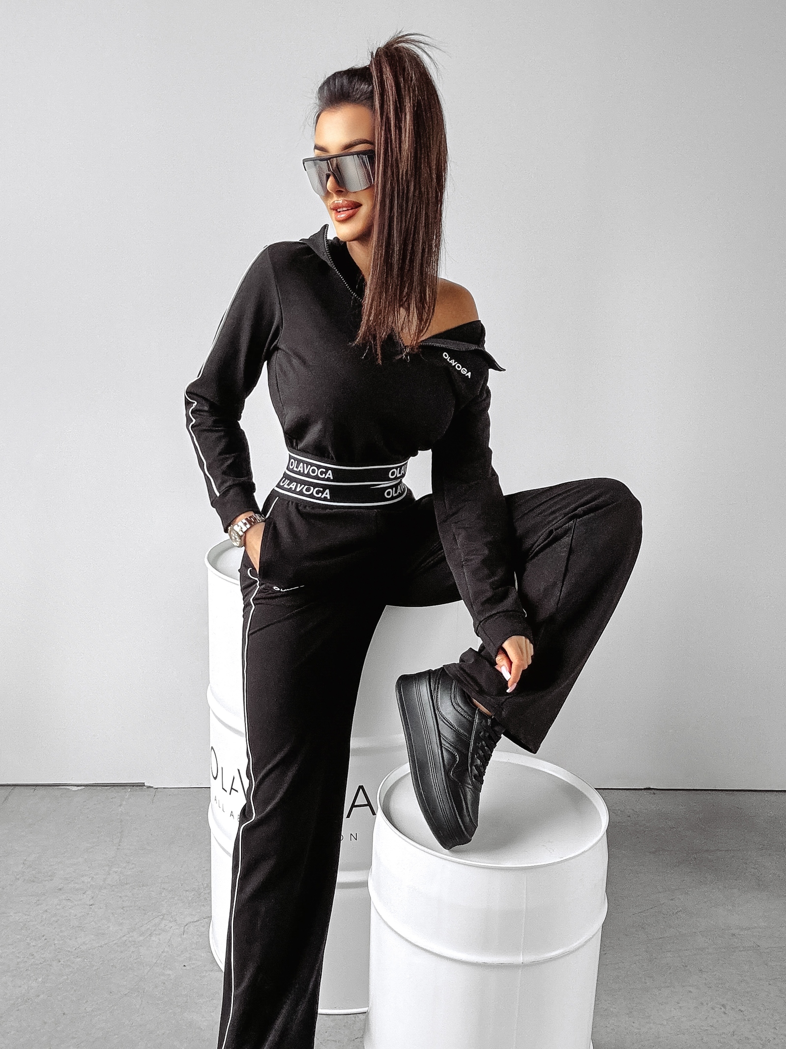 Komplet bawełniany EUPHORIA OLAVOGA czarny